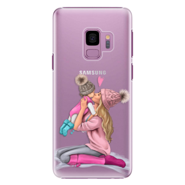 Plastové puzdro iSaprio - Kissing Mom - Blond and Girl - Samsung Galaxy S9