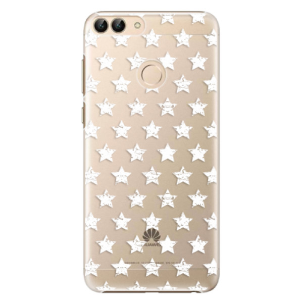 Plastové puzdro iSaprio - Stars Pattern - white - Huawei P Smart