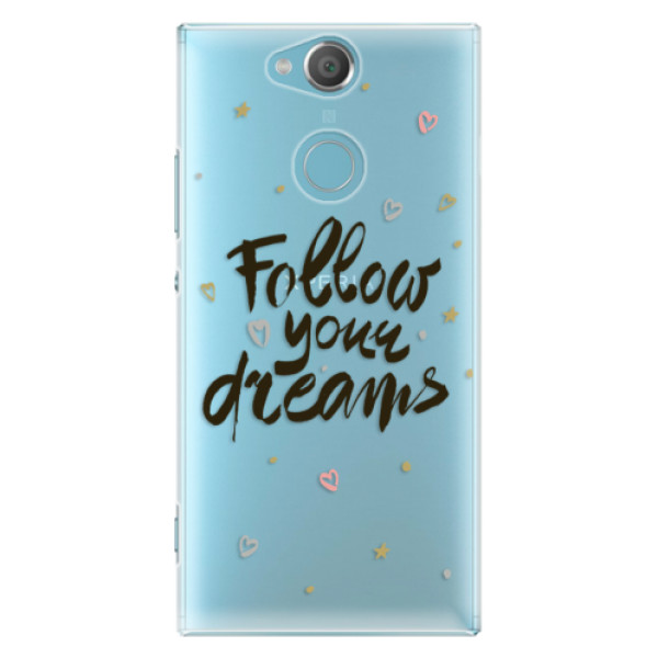 Plastové puzdro iSaprio - Follow Your Dreams - black - Sony Xperia XA2