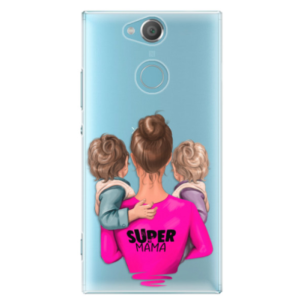 Plastové puzdro iSaprio - Super Mama - Two Boys - Sony Xperia XA2