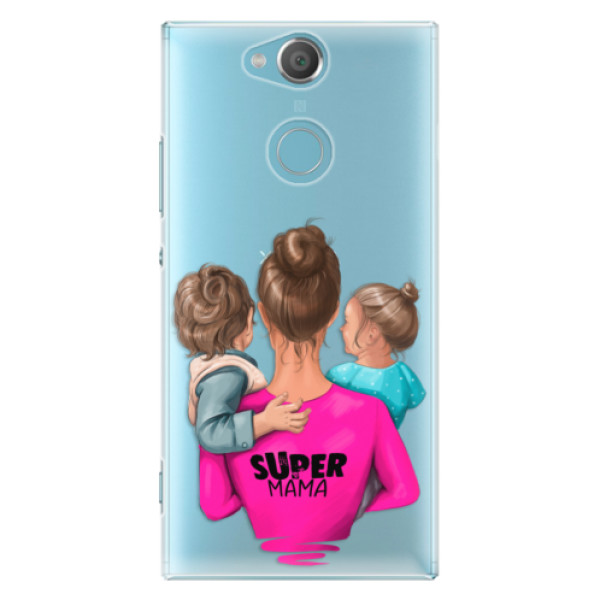 Plastové puzdro iSaprio - Super Mama - Boy and Girl - Sony Xperia XA2
