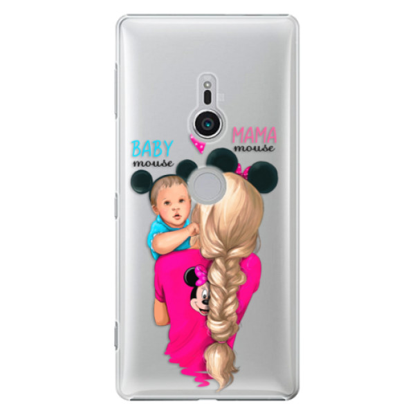 Plastové puzdro iSaprio - Mama Mouse Blonde and Boy - Sony Xperia XZ2