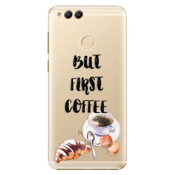 Plastové puzdro iSaprio - First Coffee - Huawei Honor 7X