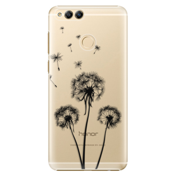 Plastové puzdro iSaprio - Three Dandelions - black - Huawei Honor 7X