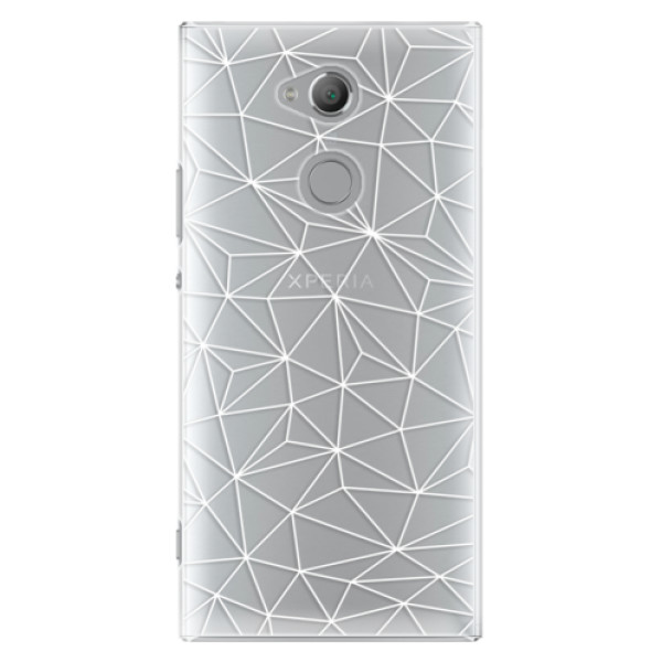 Plastové puzdro iSaprio - Abstract Triangles 03 - white - Sony Xperia XA2 Ultra