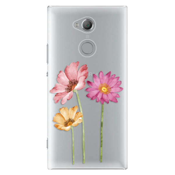 Plastové puzdro iSaprio - Three Flowers - Sony Xperia XA2 Ultra