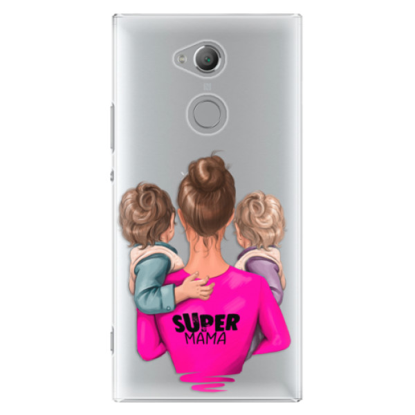 Plastové puzdro iSaprio - Super Mama - Two Boys - Sony Xperia XA2 Ultra