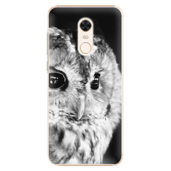 Plastové puzdro iSaprio - BW Owl - Xiaomi Redmi 5 Plus