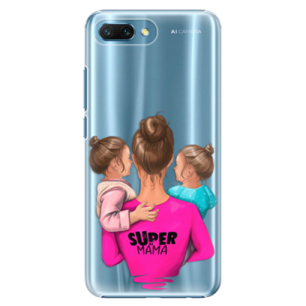 Plastové puzdro iSaprio - Super Mama - Two Girls - Huawei Honor 10