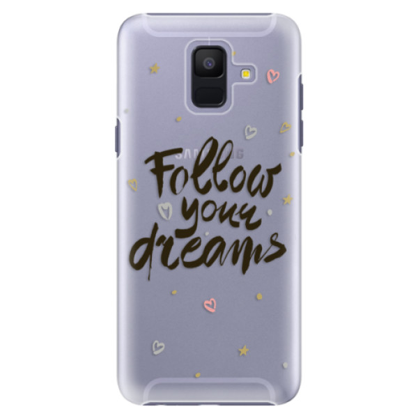 Plastové puzdro iSaprio - Follow Your Dreams - black - Samsung Galaxy A6