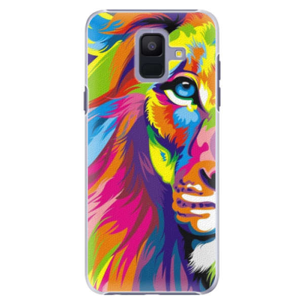 Plastové puzdro iSaprio - Rainbow Lion - Samsung Galaxy A6
