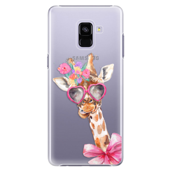 Plastové puzdro iSaprio - Lady Giraffe - Samsung Galaxy A8+