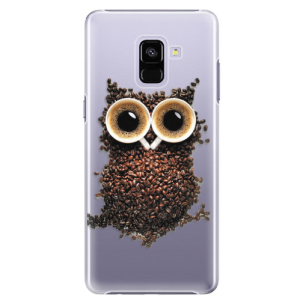 Plastové puzdro iSaprio - Owl And Coffee - Samsung Galaxy A8+