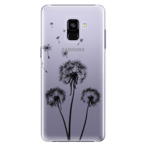 Plastové puzdro iSaprio - Three Dandelions - black - Samsung Galaxy A8+