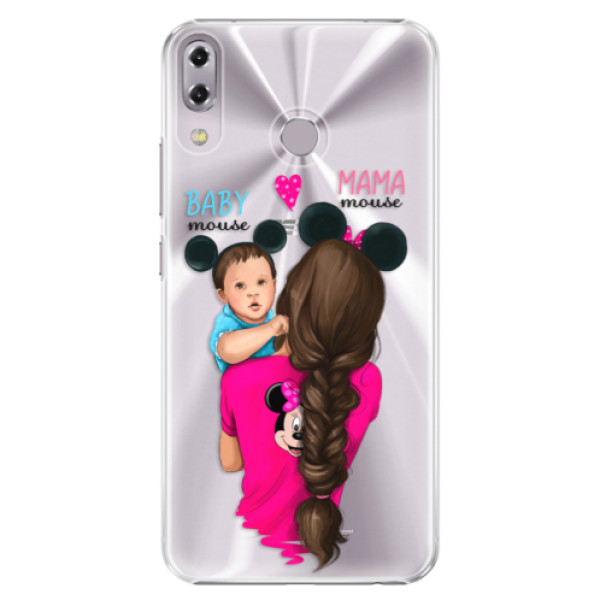 Plastové puzdro iSaprio - Mama Mouse Brunette and Boy - Asus ZenFone 5 ZE620KL