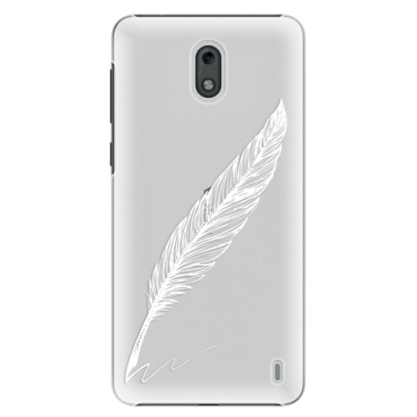 Plastové puzdro iSaprio - Writing By Feather - white - Nokia 2