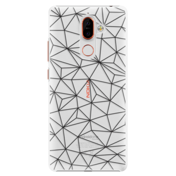 Plastové puzdro iSaprio - Abstract Triangles 03 - black - Nokia 7 Plus