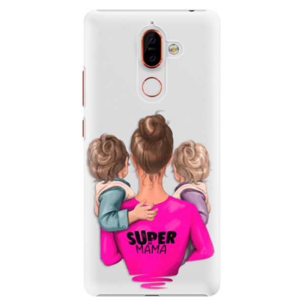 Plastové puzdro iSaprio - Super Mama - Two Boys - Nokia 7 Plus