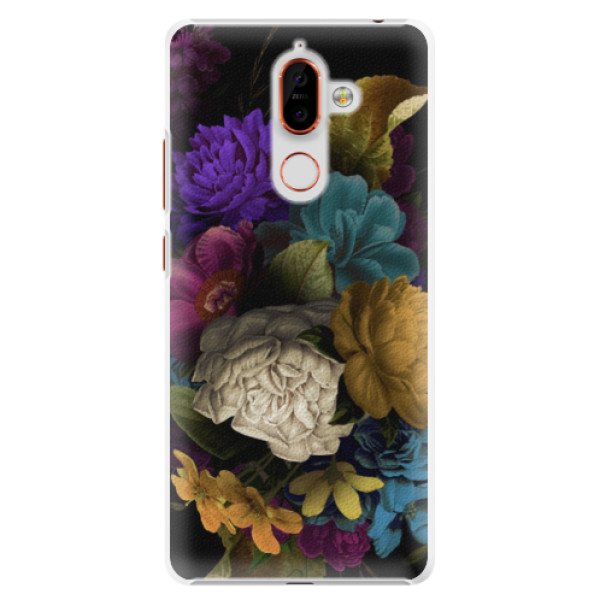 Plastové puzdro iSaprio - Dark Flowers - Nokia 7 Plus