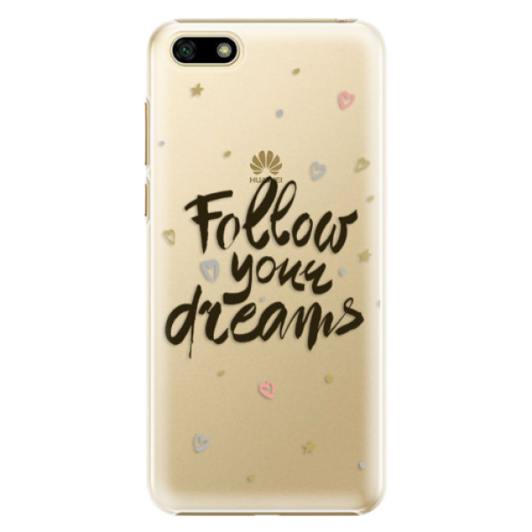 Plastové puzdro iSaprio - Follow Your Dreams - black - Huawei Y5 2018