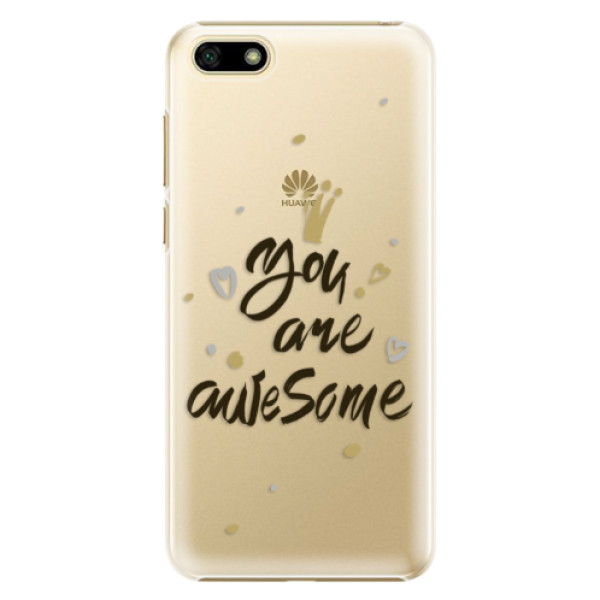 Plastové puzdro iSaprio - You Are Awesome - black - Huawei Y5 2018