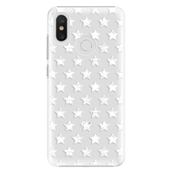 Plastové puzdro iSaprio - Stars Pattern - white - Xiaomi Mi 8