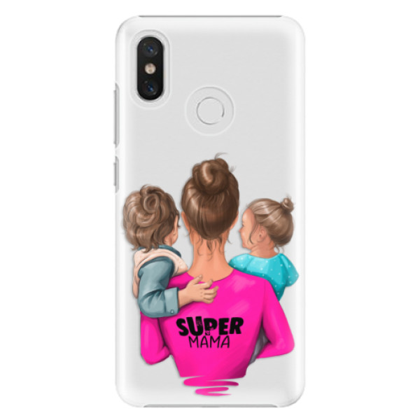 Plastové puzdro iSaprio - Super Mama - Boy and Girl - Xiaomi Mi 8