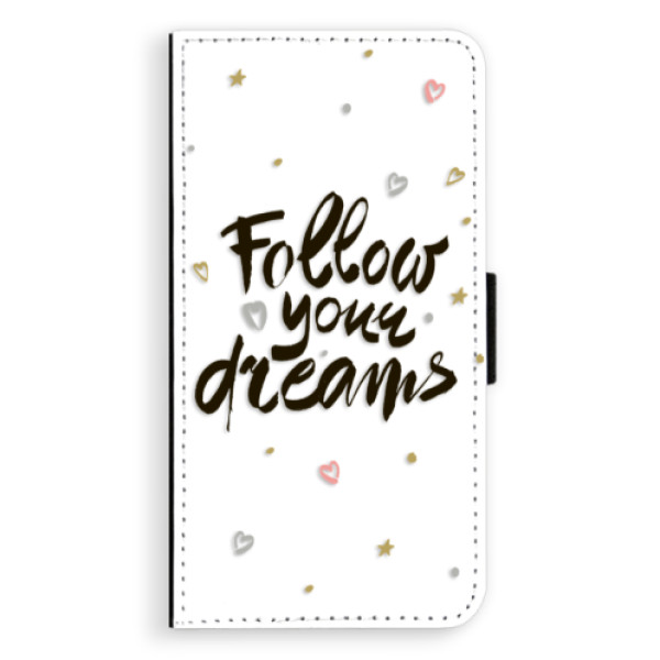 Flipové puzdro iSaprio - Follow Your Dreams - black - Sony Xperia XZ