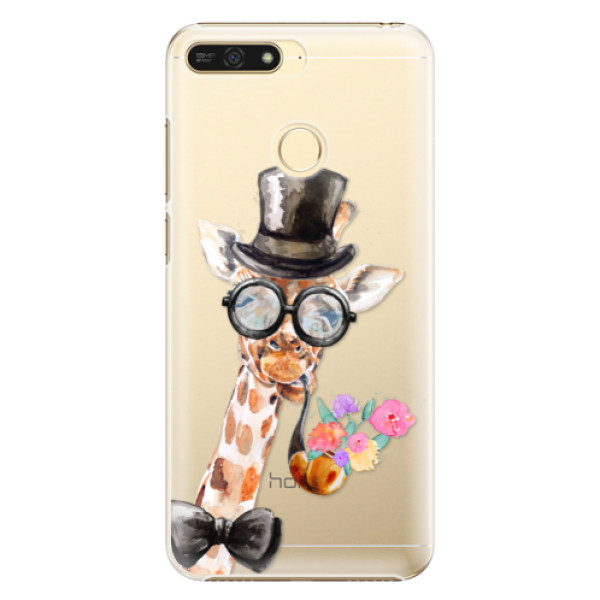 Plastové puzdro iSaprio - Sir Giraffe - Huawei Honor 7A