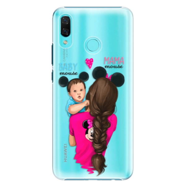 Plastové puzdro iSaprio - Mama Mouse Brunette and Boy - Huawei Nova 3
