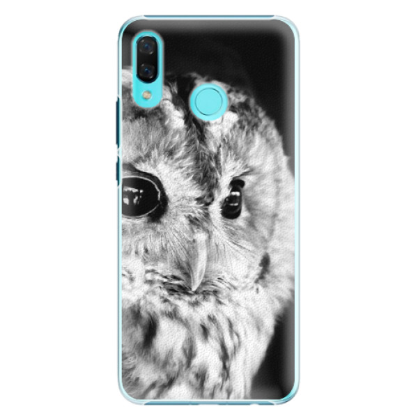 Plastové puzdro iSaprio - BW Owl - Huawei Nova 3
