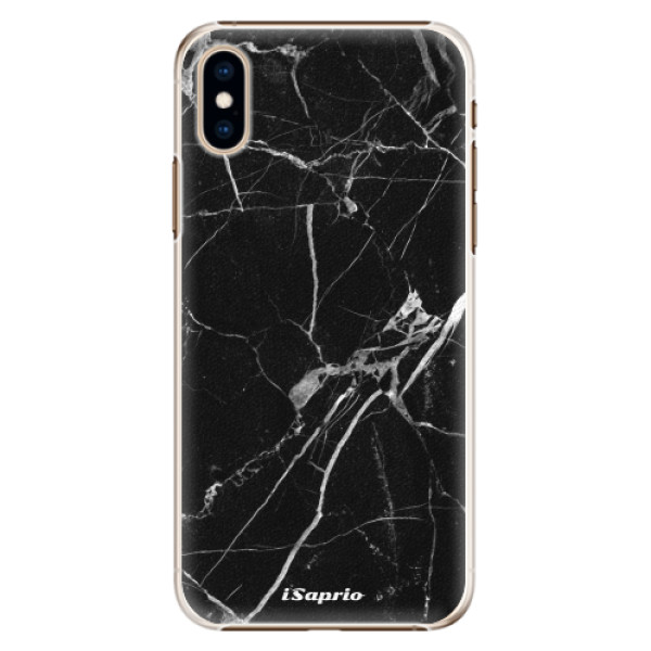 Plastové puzdro iSaprio - Black Marble 18 - iPhone XS