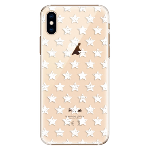Plastové puzdro iSaprio - Stars Pattern - white - iPhone XS