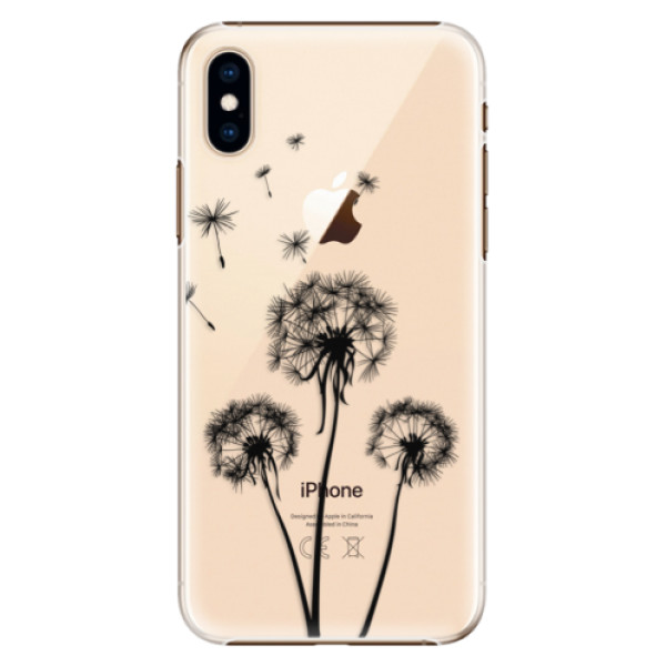 Plastové puzdro iSaprio - Three Dandelions - black - iPhone XS