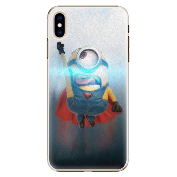 Plastové puzdro iSaprio - Mimons Superman 02 - iPhone XS Max