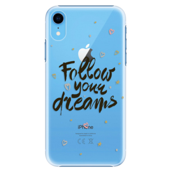 Plastové puzdro iSaprio - Follow Your Dreams - black - iPhone XR