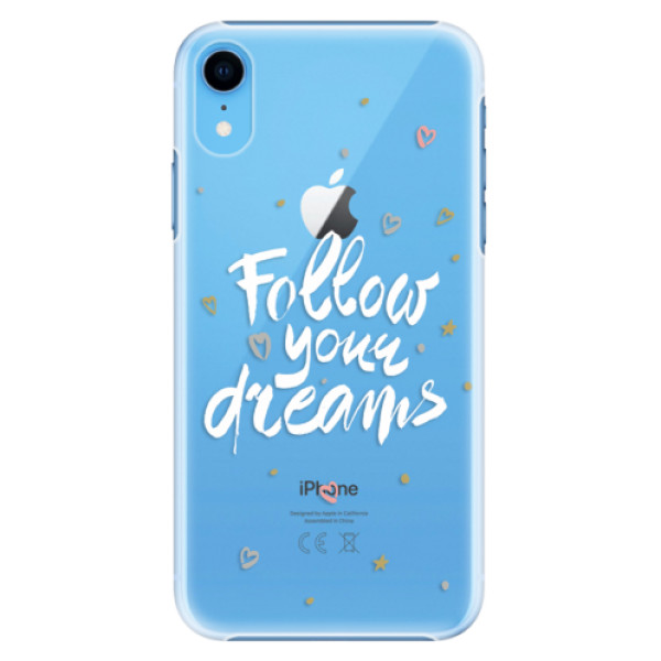 Plastové puzdro iSaprio - Follow Your Dreams - white - iPhone XR