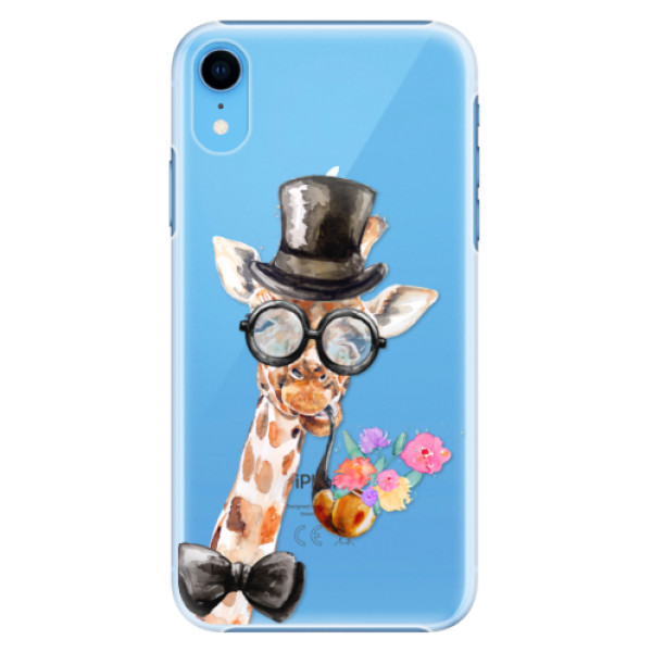 Plastové puzdro iSaprio - Sir Giraffe - iPhone XR