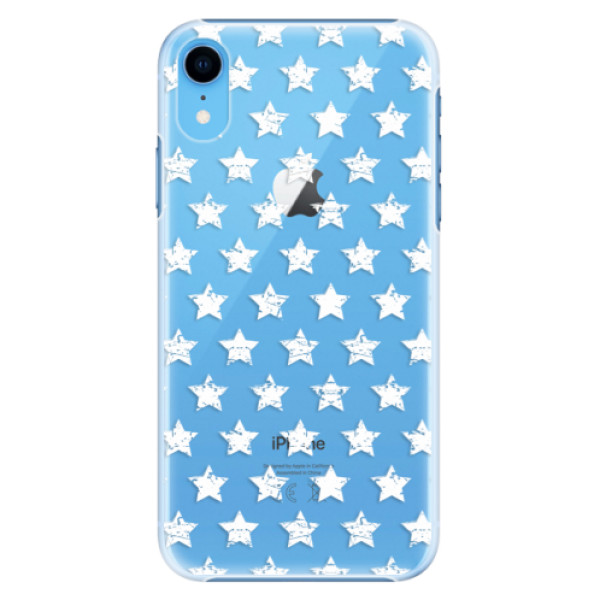 Plastové puzdro iSaprio - Stars Pattern - white - iPhone XR