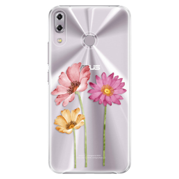 Plastové puzdro iSaprio - Three Flowers - Asus ZenFone 5Z ZS620KL