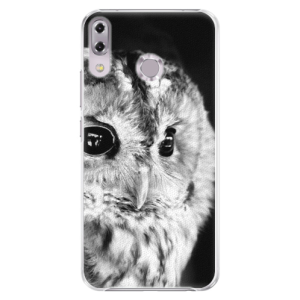 Plastové puzdro iSaprio - BW Owl - Asus ZenFone 5Z ZS620KL