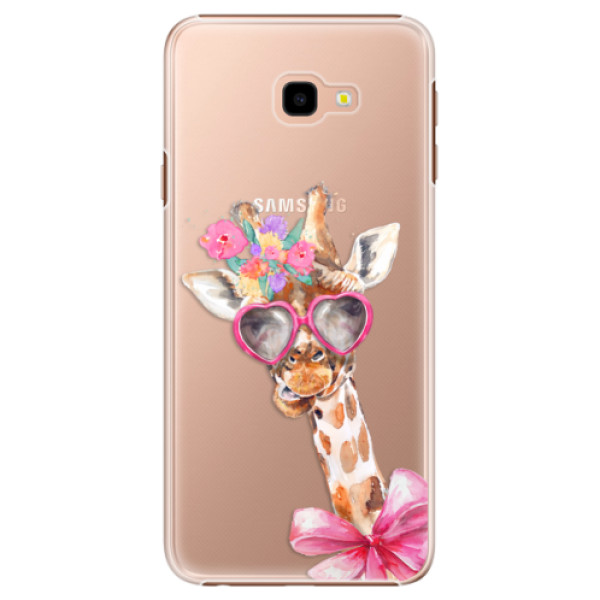Plastové puzdro iSaprio - Lady Giraffe - Samsung Galaxy J4+
