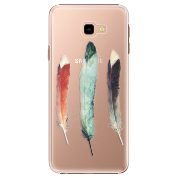 Plastové puzdro iSaprio - Three Feathers - Samsung Galaxy J4+