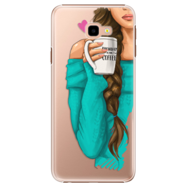 Plastové puzdro iSaprio - My Coffe and Brunette Girl - Samsung Galaxy J4+