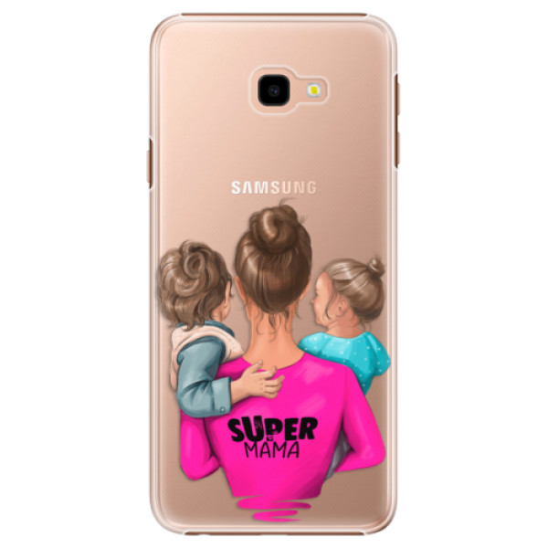 Plastové puzdro iSaprio - Super Mama - Boy and Girl - Samsung Galaxy J4+