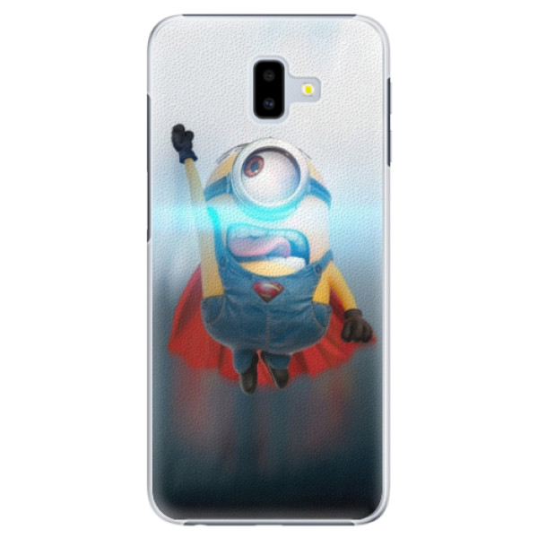 Plastové puzdro iSaprio - Mimons Superman 02 - Samsung Galaxy J6+
