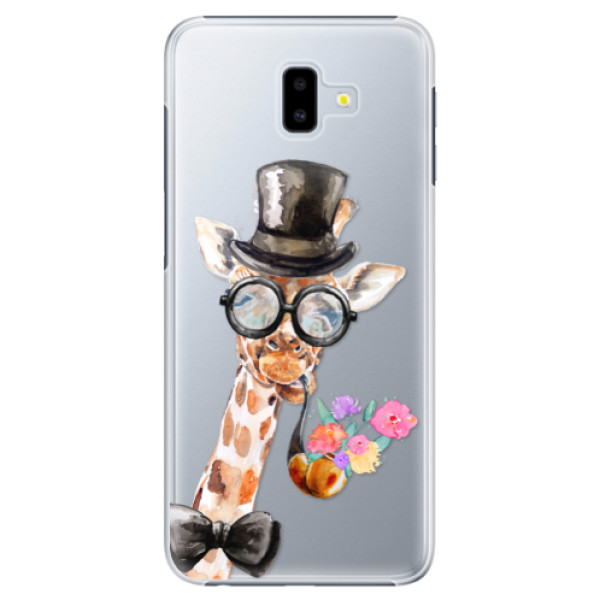 Plastové puzdro iSaprio - Sir Giraffe - Samsung Galaxy J6+