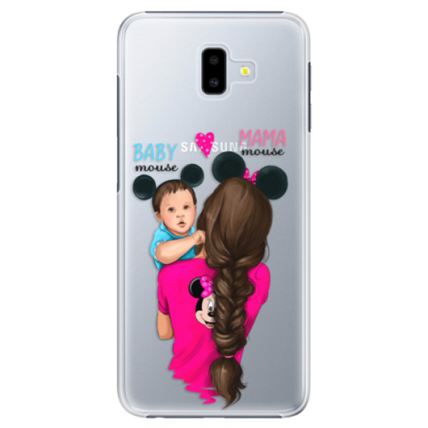 Plastové puzdro iSaprio - Mama Mouse Brunette and Boy - Samsung Galaxy J6+