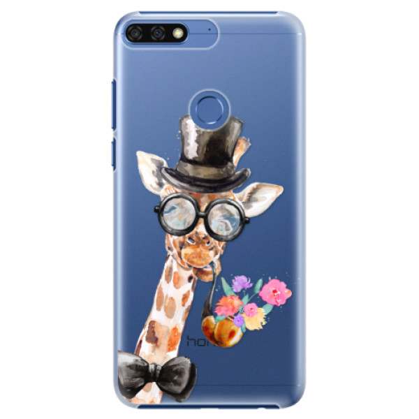 Plastové puzdro iSaprio - Sir Giraffe - Huawei Honor 7C