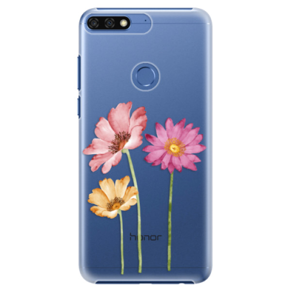 Plastové puzdro iSaprio - Three Flowers - Huawei Honor 7C